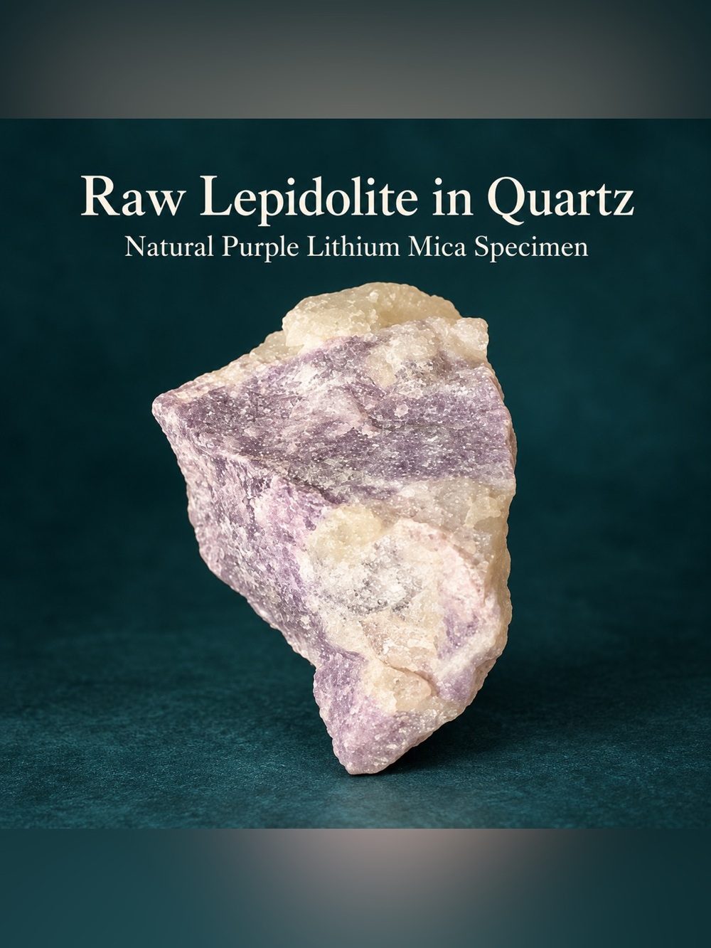 Raw Lepidolite in Quartz – Natural Purple Lithium Mica Specimen